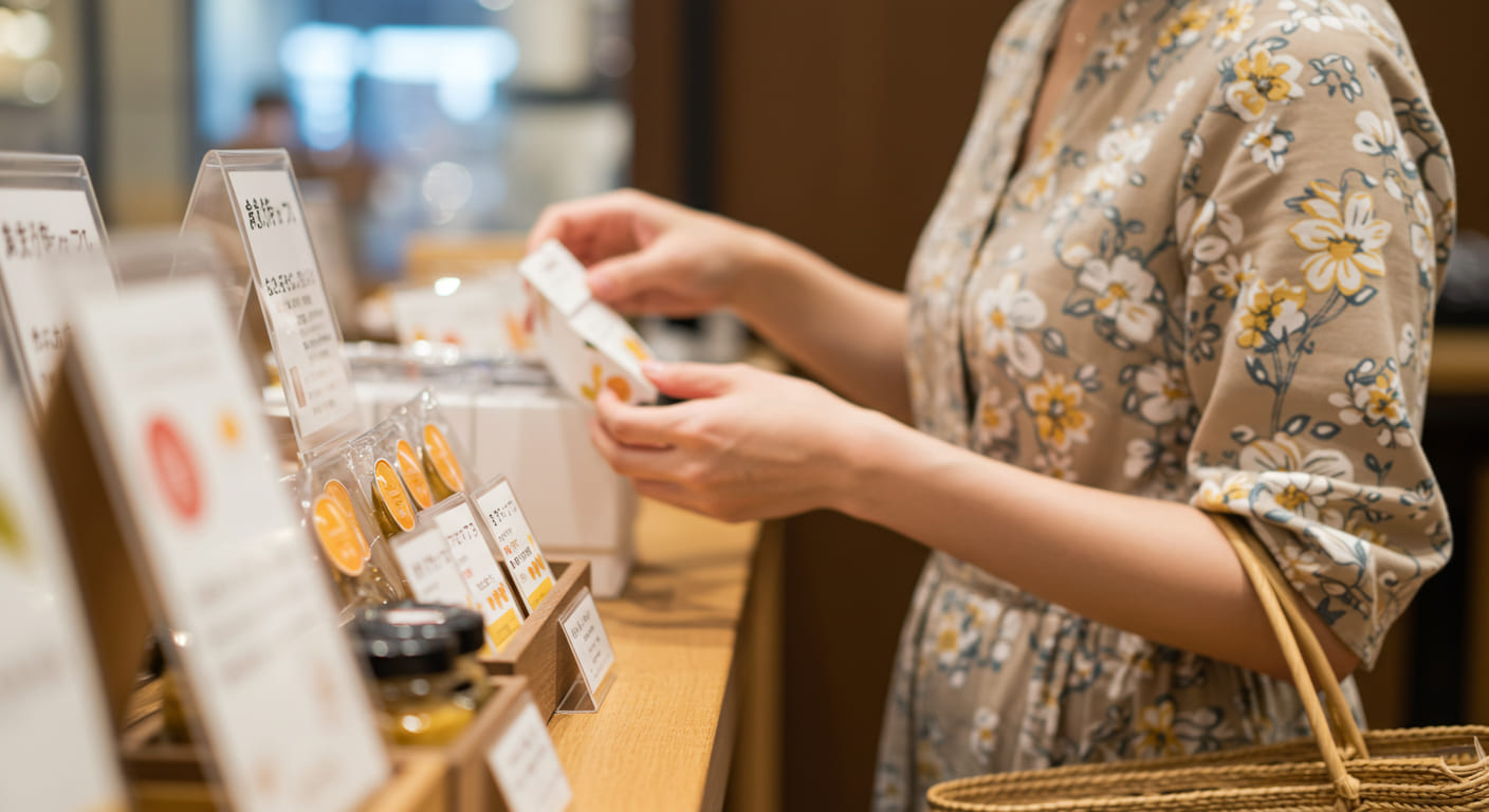 宅配型引き出物サービスでゲストが商品を選んでいる画面表示