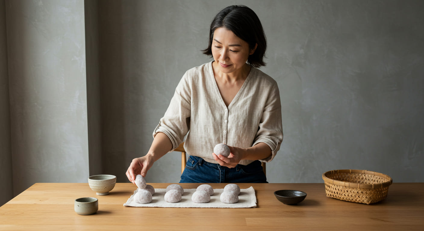 結婚式の準備をする新郎新婦が、様々な種類ののし紙を前にして真剣に選択を検討している表情豊かな瞬間