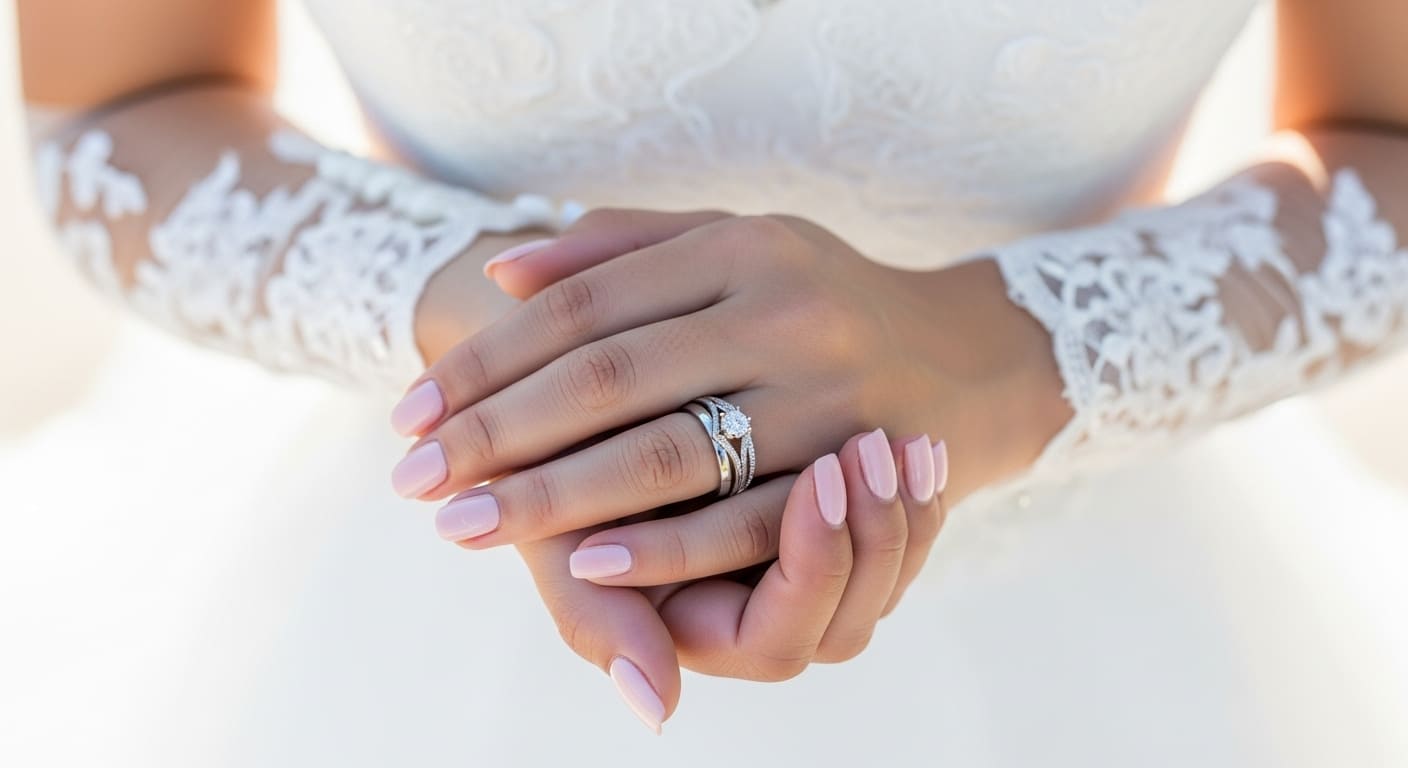 新婦がシステムを確認する手元