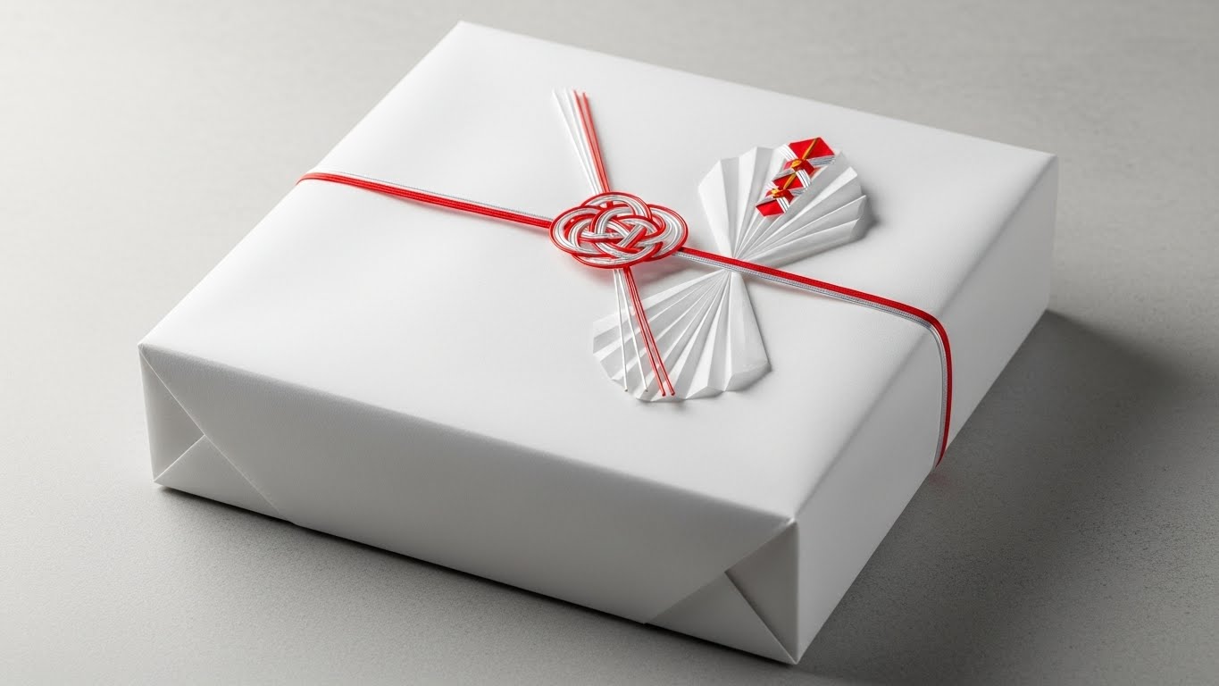 上司への感謝と敬意を形にした引き出物の完成形・結び切りのし紙・メッセージカード・カード型ギフト等すべての要素が揃ったセット