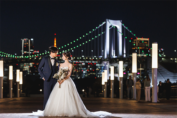 10.お台場海浜公園 前撮り 夜景 詳細ギャラリー