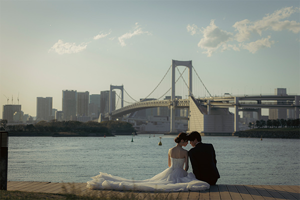 10.お台場海浜公園 前撮り 夜景 詳細ギャラリー