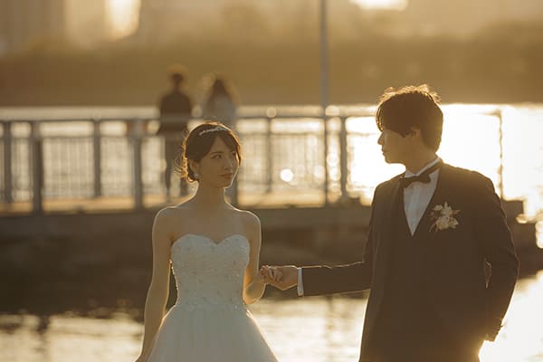 5.お台場海浜公園　前撮り　手を繋ぐ　詳細ギャラリー