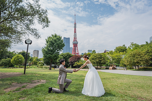 区立芝公園　前撮り　東京タワー　おすすめポイント