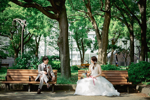 8.区立芝公園 前撮り ベンチ 詳細ギャラリー