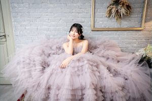 セルフフォトウェディング衣装　カラードレス１　東京でのセルフフォト撮影ならプラチナフォトスタジオ
