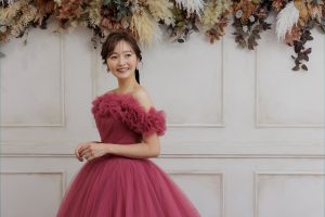 セルフフォトウェディング衣装　カラードレス２　東京でのセルフフォト撮影ならプラチナフォトスタジオ