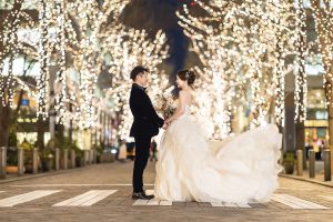 フォトウェディングおすすめ25選　期間限定イルミネーションショット　東京でのフォトウェディングならフォトウェディングスタイル