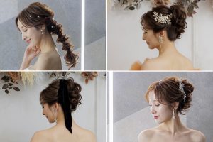 セルフ前撮り 髪型アレンジ特集４　東京でのセルフフォトウェディングならプラチナフォトスタジオ