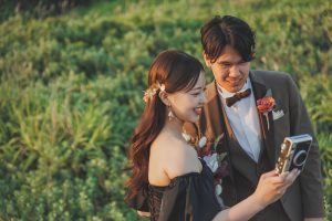 東京前撮り　海ロケーション　ポーズ集　東京での前撮りならフォトウェディングスタイル
