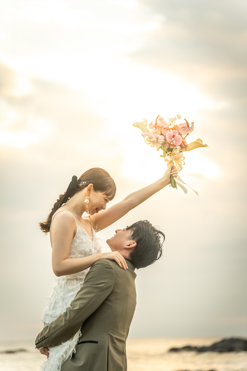 東京前撮り　海ロケーション　ポーズ集　東京での前撮りならフォトウェディングスタイル