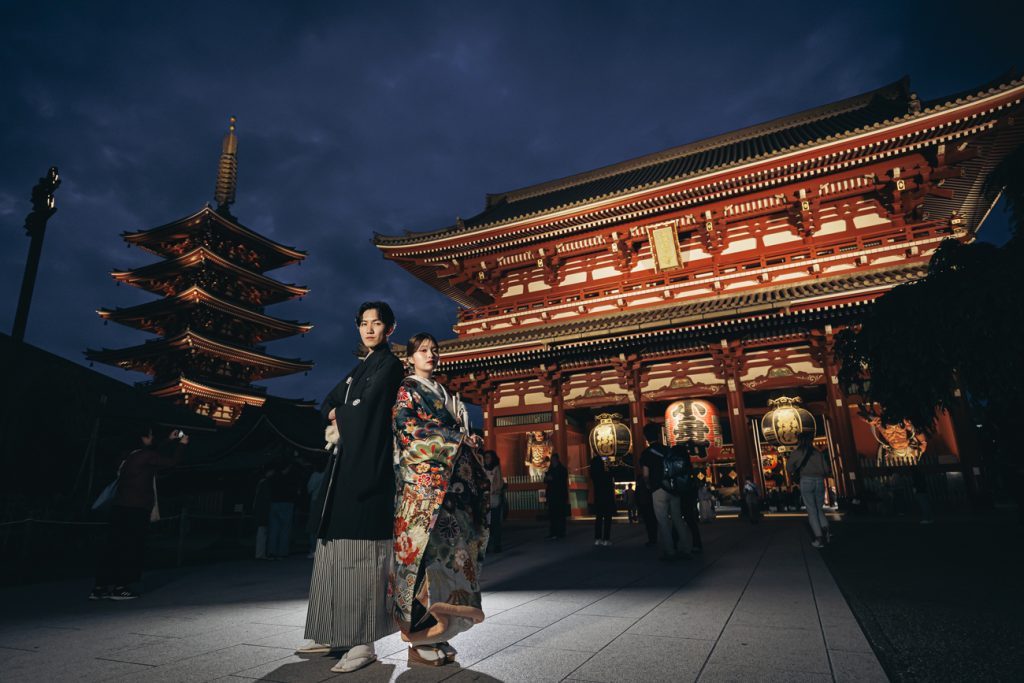 和装前撮り　庭園前撮り　都内で人気の庭園人気　東京での前撮りならフォトウェディングスタイル