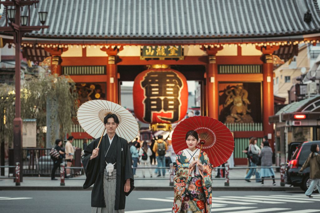 和装前撮り　庭園前撮り　都内で人気の庭園人気　東京での前撮りならフォトウェディングスタイル